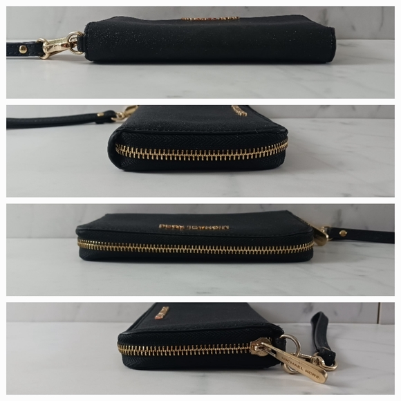 Michael Kors Black Sparkly Phone Wallet Wristlet - Picture 3 of 14